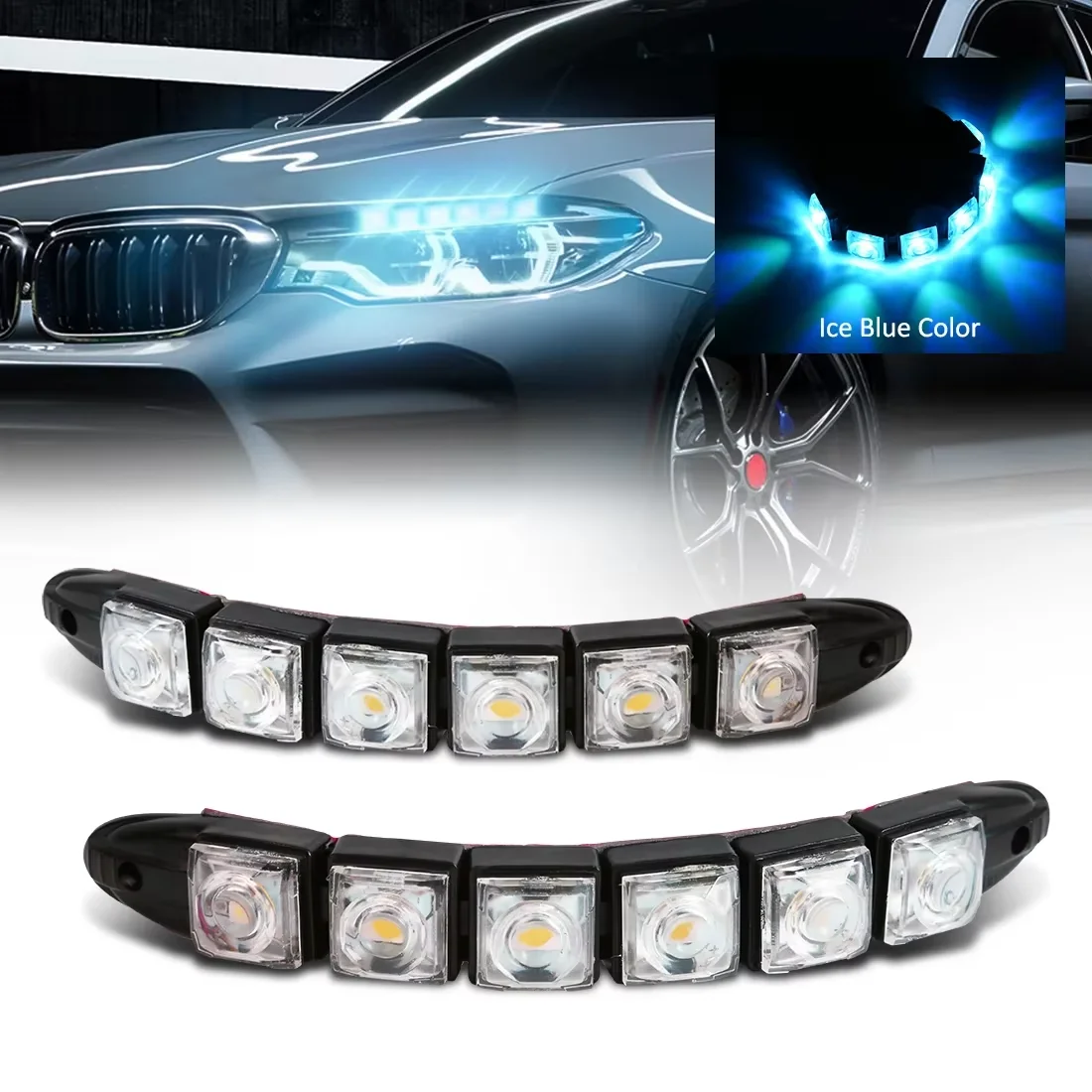 Running Headlamp Led - 2 قطعة LED مقاوم للماء DRL
