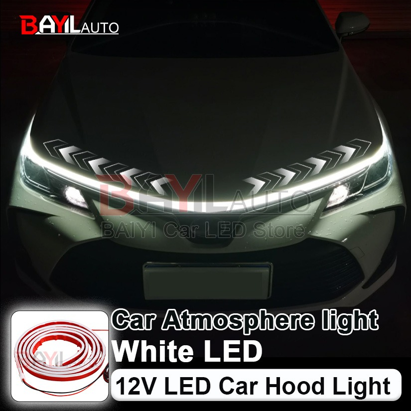 Running Headlamp Led - شريط إضاءة لغطاء السيارة باللون الأبيض