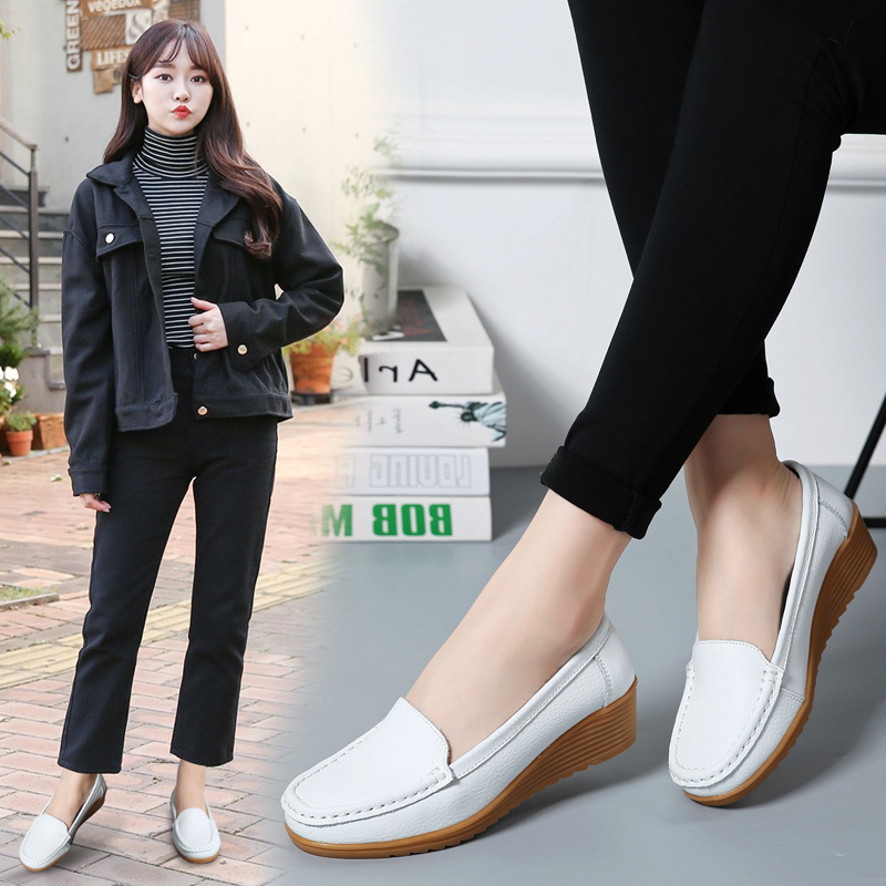 Insole Arch Support - أحذية نسائية بيضاء سهلة التنظيف للممرضات،