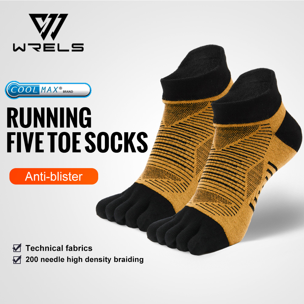 Anti Blister Sock - WRELS COOLMAX خمسة أصابع الجوارب عالية