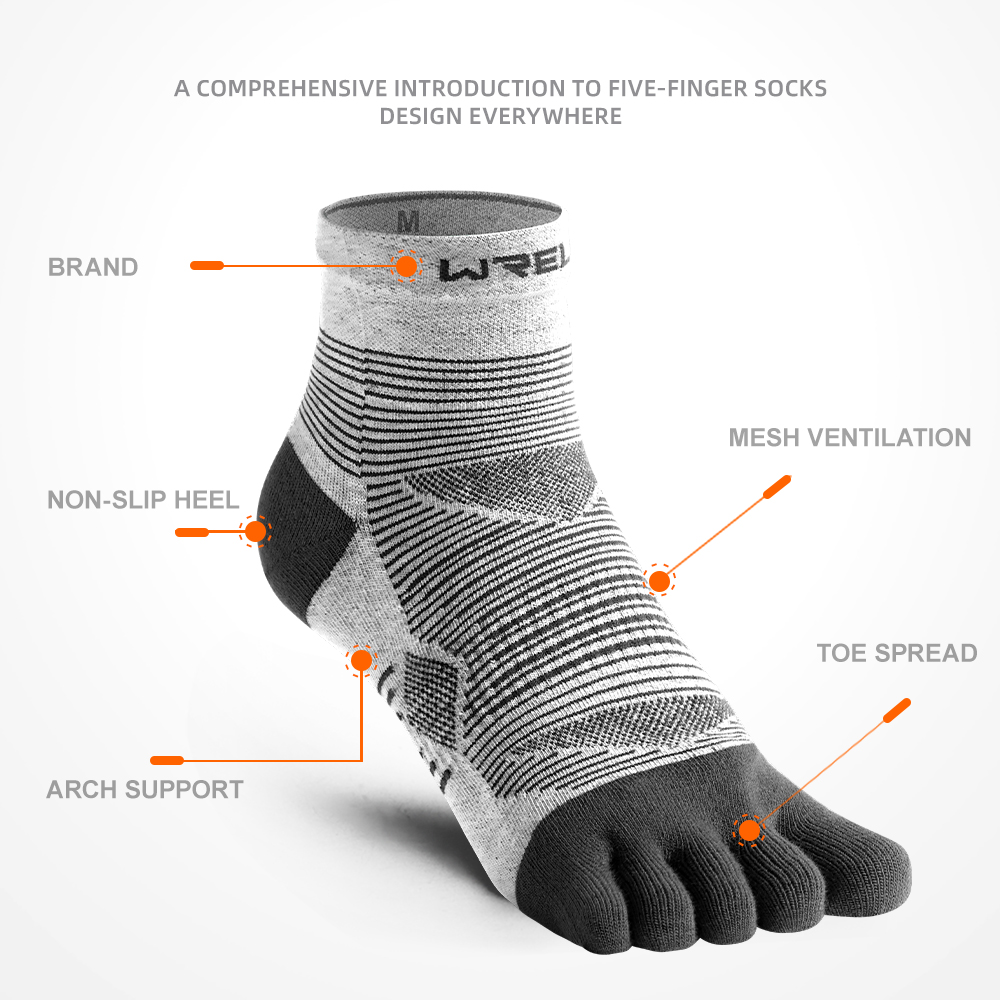 WRELS 1/3 أزواج تو الجوارب COO - مراجعة Anti Blister Sock وسعره