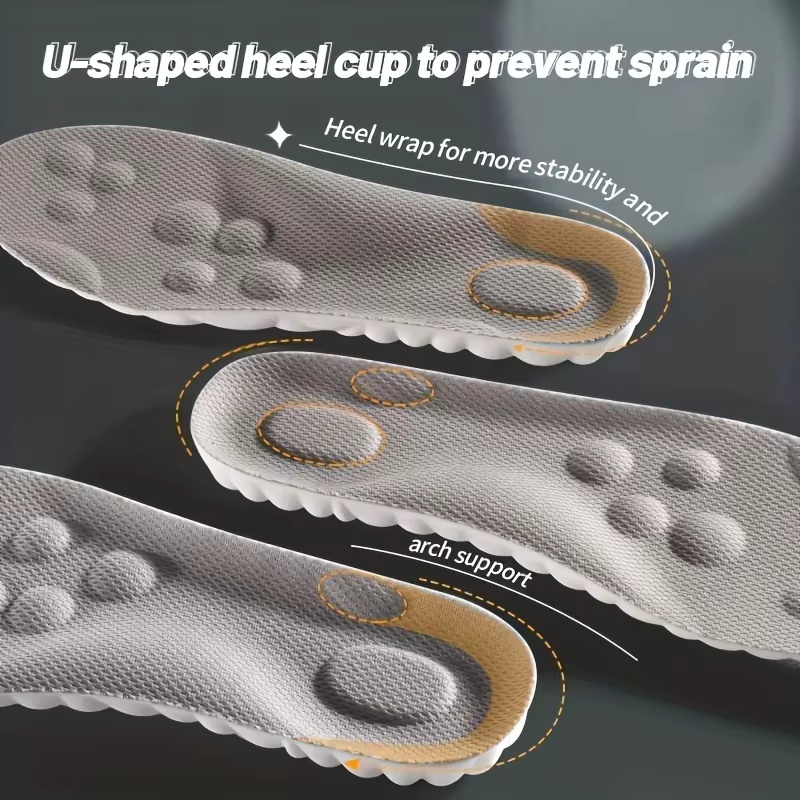 4 قطعة 4D نعل الجري سوبر لينة  - مراجعة Insole Arch Support وسعره